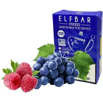 Elf Bar Pi 9000 Puffs Disposable Vape Grape Raspberry