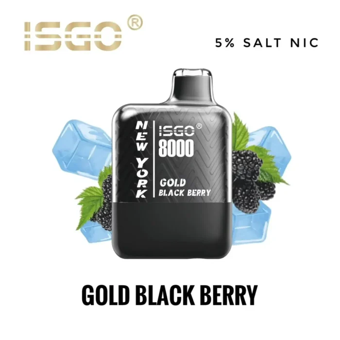 Isgo york 8000 puffs Gold Black Berry