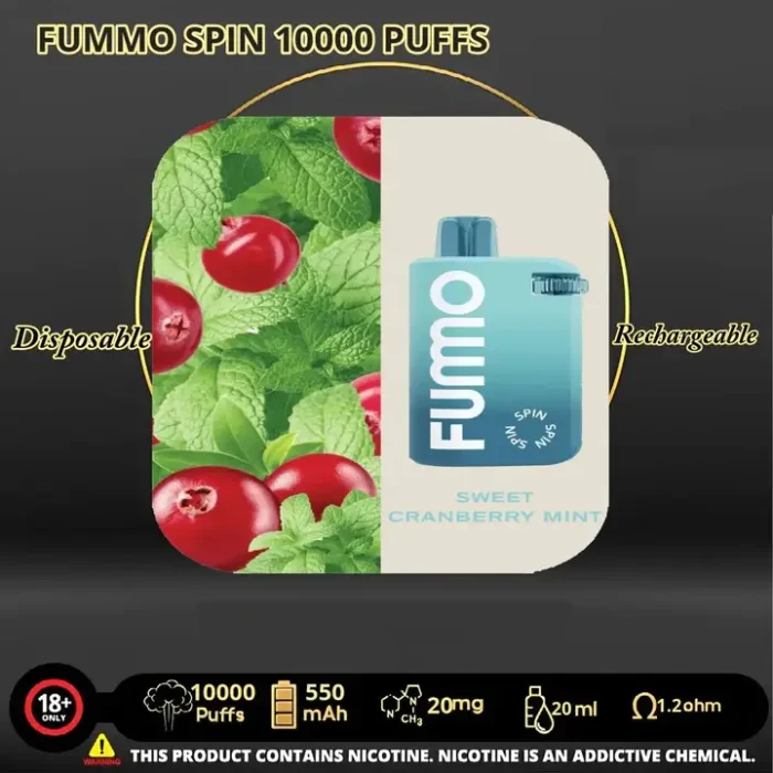 New Fummo Spin 10000 Blueberry Ice