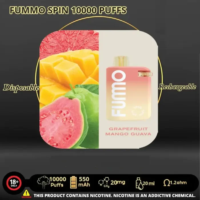 New Fummo Spin 10000 Peach Mango Watermelon