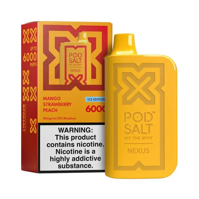 Pod Salt Nexus 6000 Puffs Mango Strawberry Peach