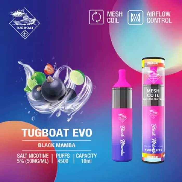 tugboat evo 4500 puffs Black Mamba