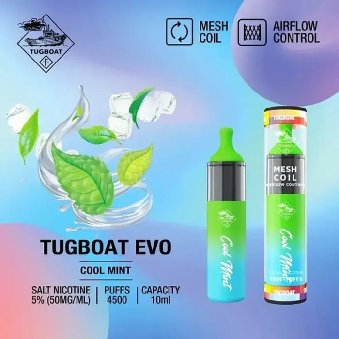 tugboat evo 4500 puffs Cool Mint