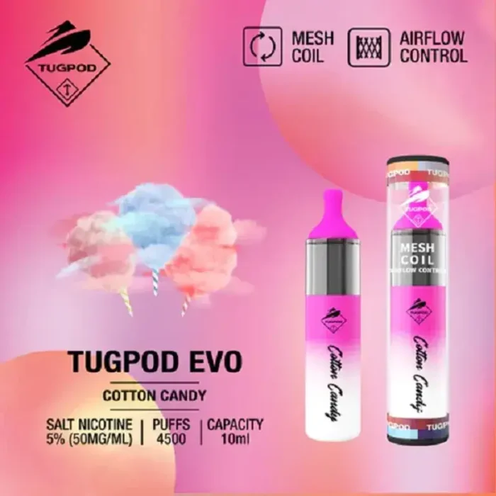 tugboat evo 4500 puffs Cotton Candy